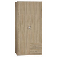 ORMAR SA KLASIČNIM VRATIMA sonoma hrast  91/197/54 cm  - sonoma hrast/srebrna, Dizajnerski, pločasti materijal/plastika (91/197/54cm) - Boxxx