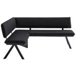 ECKBANK 150/190 cm  in Schwarz  - Schwarz, MODERN, Textil/Metall (150/190cm) - Cantus