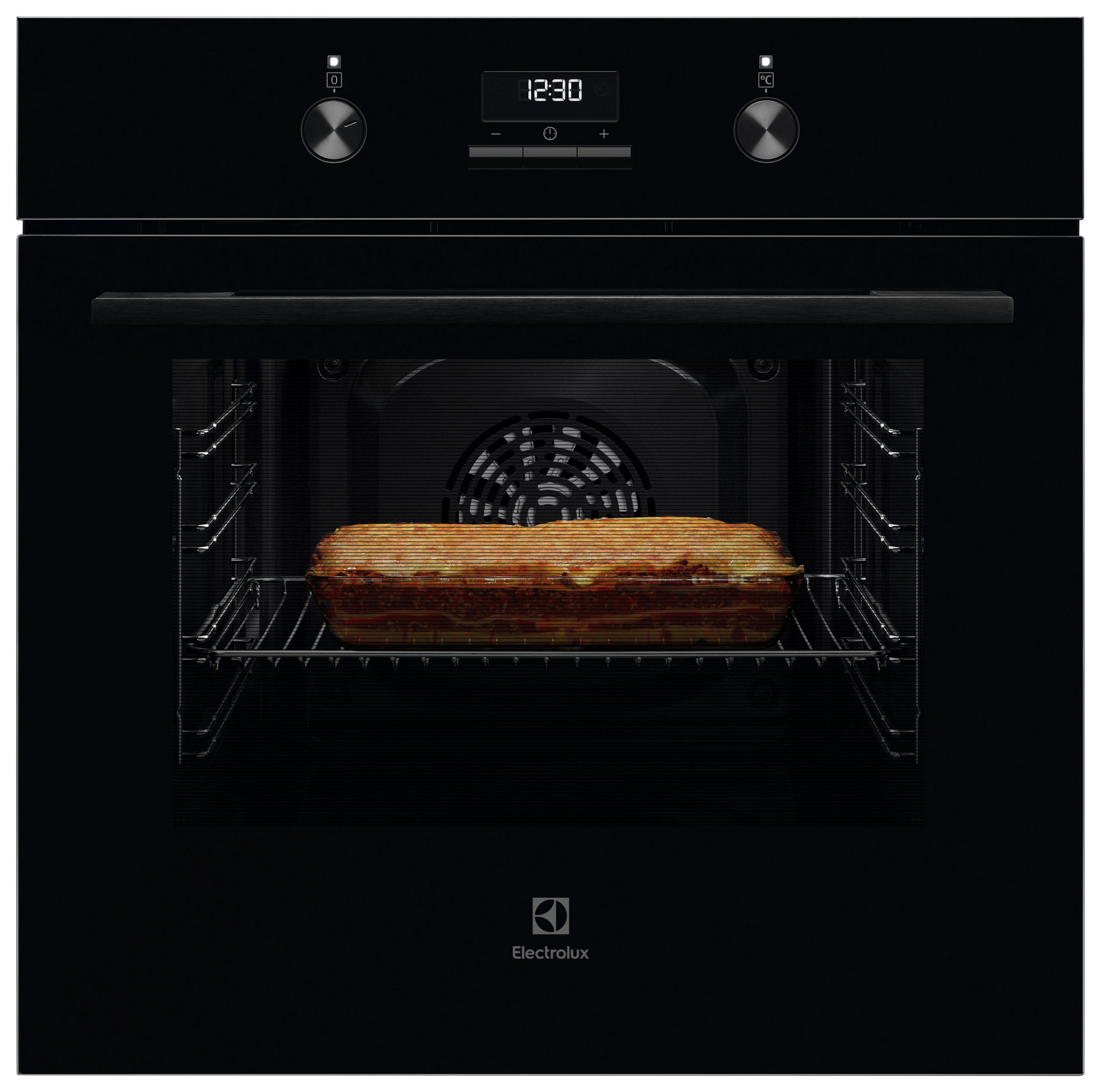BACKOFENSET ELXB5K  - Edelstahlfarben/Schwarz, Basics, Glas/Metall (59,5/59,4/54,8cm) - Electrolux
