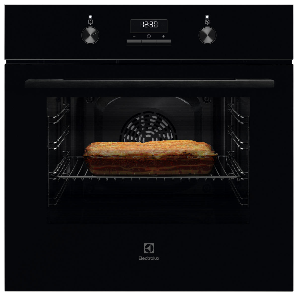 BACKOFENSET ELXB5K  - Edelstahlfarben/Schwarz, Basics, Glas/Metall (59,5/59,4/54,8cm) - Electrolux