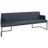SITZBANK 218/87/66 cm Echtleder Schwarz, Dunkelblau Metall  - Schwarz/Dunkelblau, Design, Leder/Metall (218/87/66cm) - Joop!