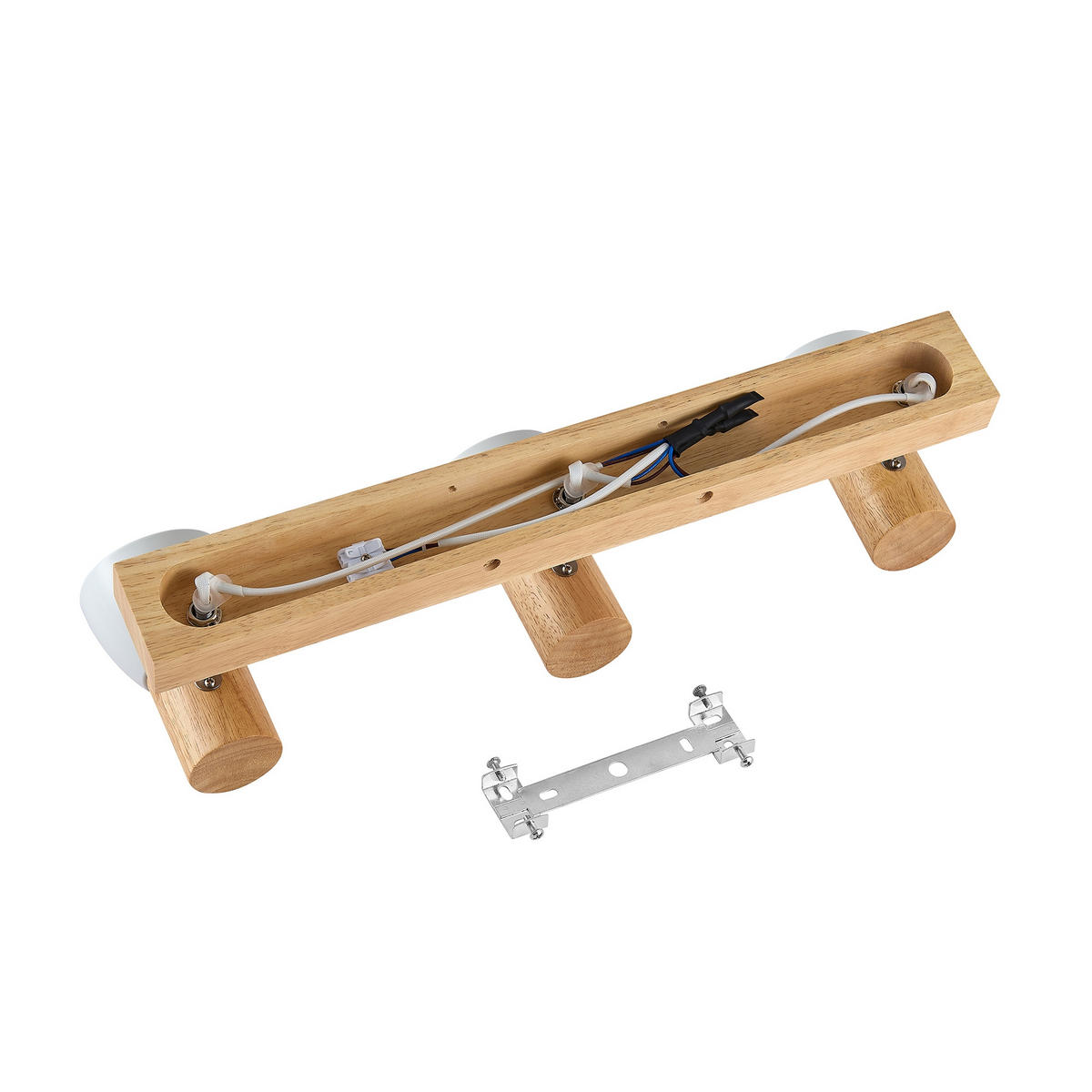 STRAHLER Anna 55/8/14,5 cm  - Eschefarben/Weiß, Natur, Holz/Metall (55/8/14,5cm) - Novel