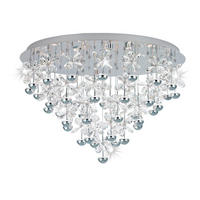 LED-TAKLAMPA 1,8 W 78/52,5 cm  - kromfärg, Klassisk, metall/glas (78/52,5cm) - Eglo