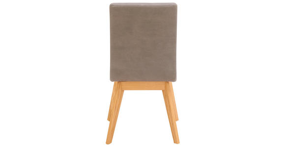 STUHL - Eichefarben/Beige, Design, Holz/Textil (45/102/56cm) - Novel