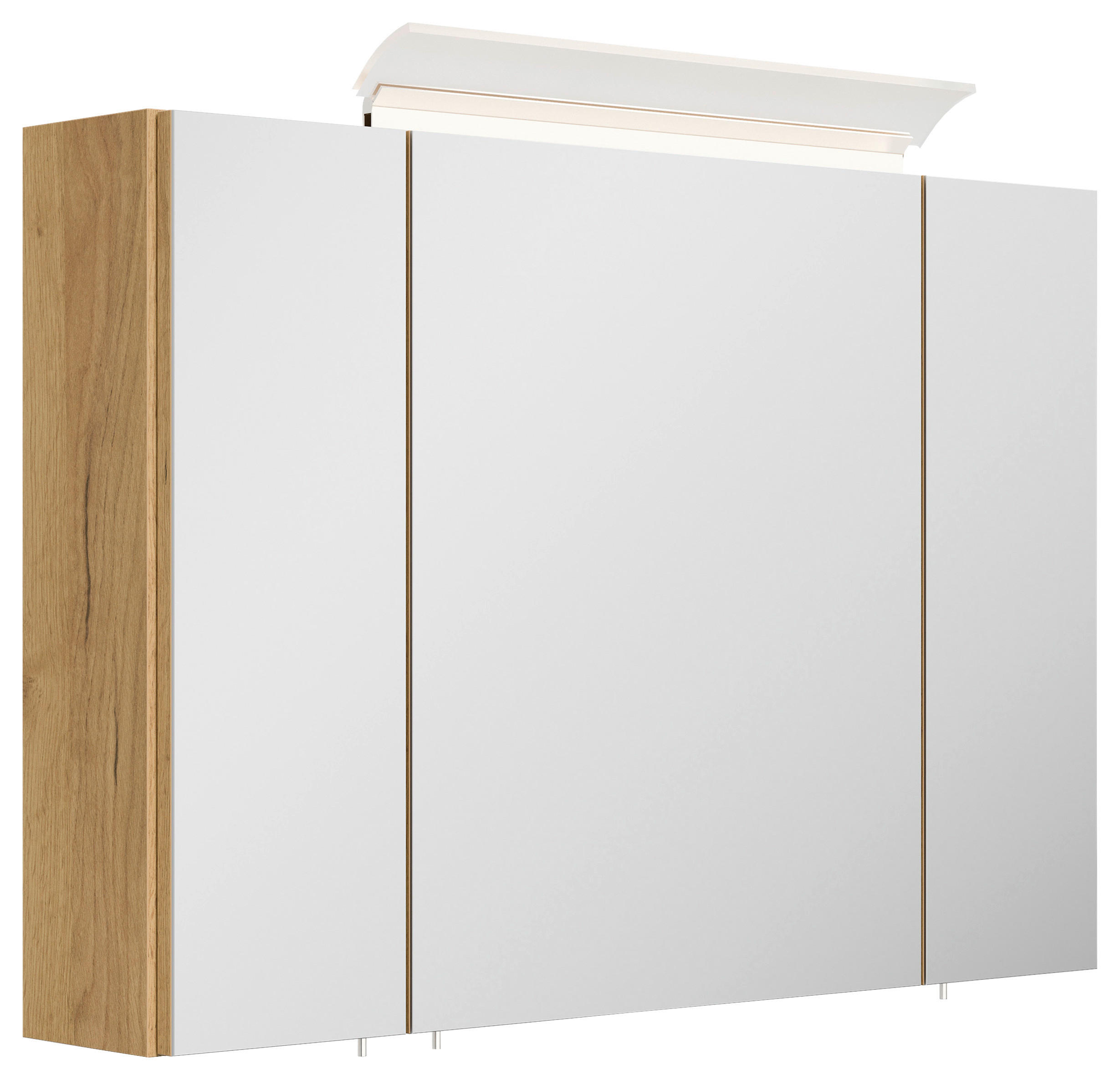SPIEGELSCHRANK 90/62/17 cm  - Eichefarben, MODERN, Glas/Holzwerkstoff (90/62/17cm) - MID.YOU
