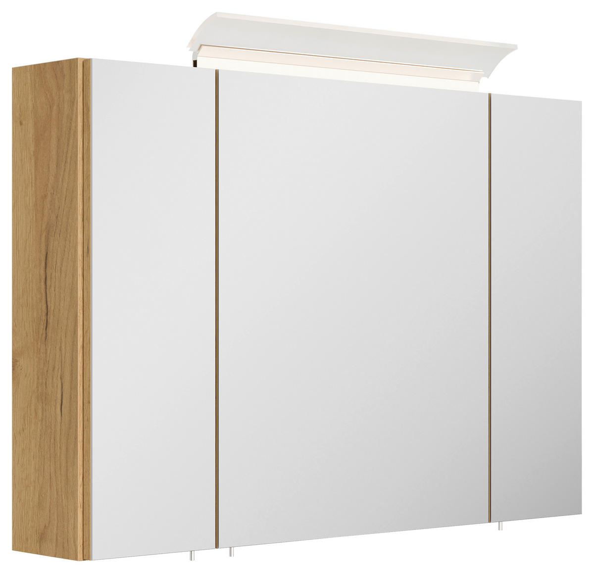SPIEGELSCHRANK 90/62/17 cm  - Eichefarben, MODERN, Glas/Holzwerkstoff (90/62/17cm) - MID.YOU