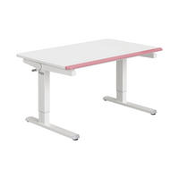 IFJÚSÁGI ÍRÓASZTAL 120/53-79/75 cm  - rózsaszín/fehér, Basics, faalapú anyag/fém (120/53-79/75cm) - Paidi