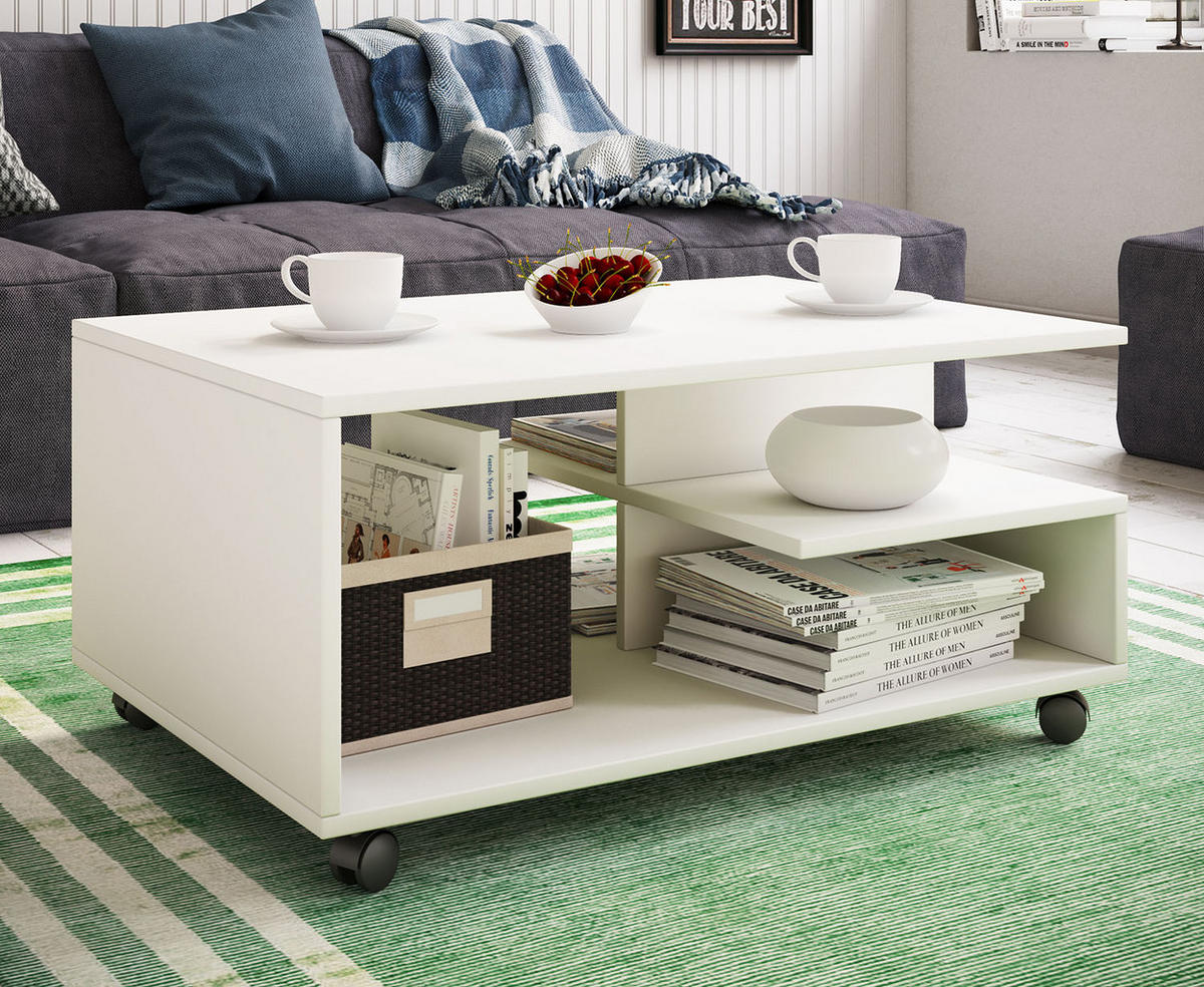 COUCHTISCH in Holzwerkstoff 50/80/40 cm  - Weiss, Basics, Holzwerkstoff (50/80/40cm) - MID.YOU