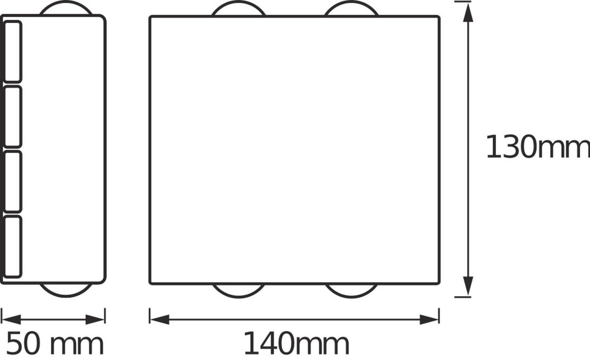 LED-AUßENLEUCHTE 5/14/13 cm   - Dunkelgrau, Basics, Kunststoff/Metall (5/14/13cm) - Osram