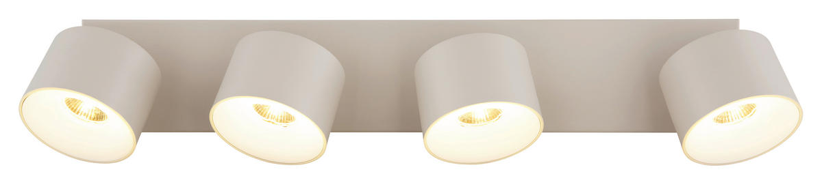 LED-STRAHLER 45.5/7.2/12 cm   - Sandfarben/Weiß, Design, Kunststoff/Metall (45.5/7.2/12cm) - Globo
