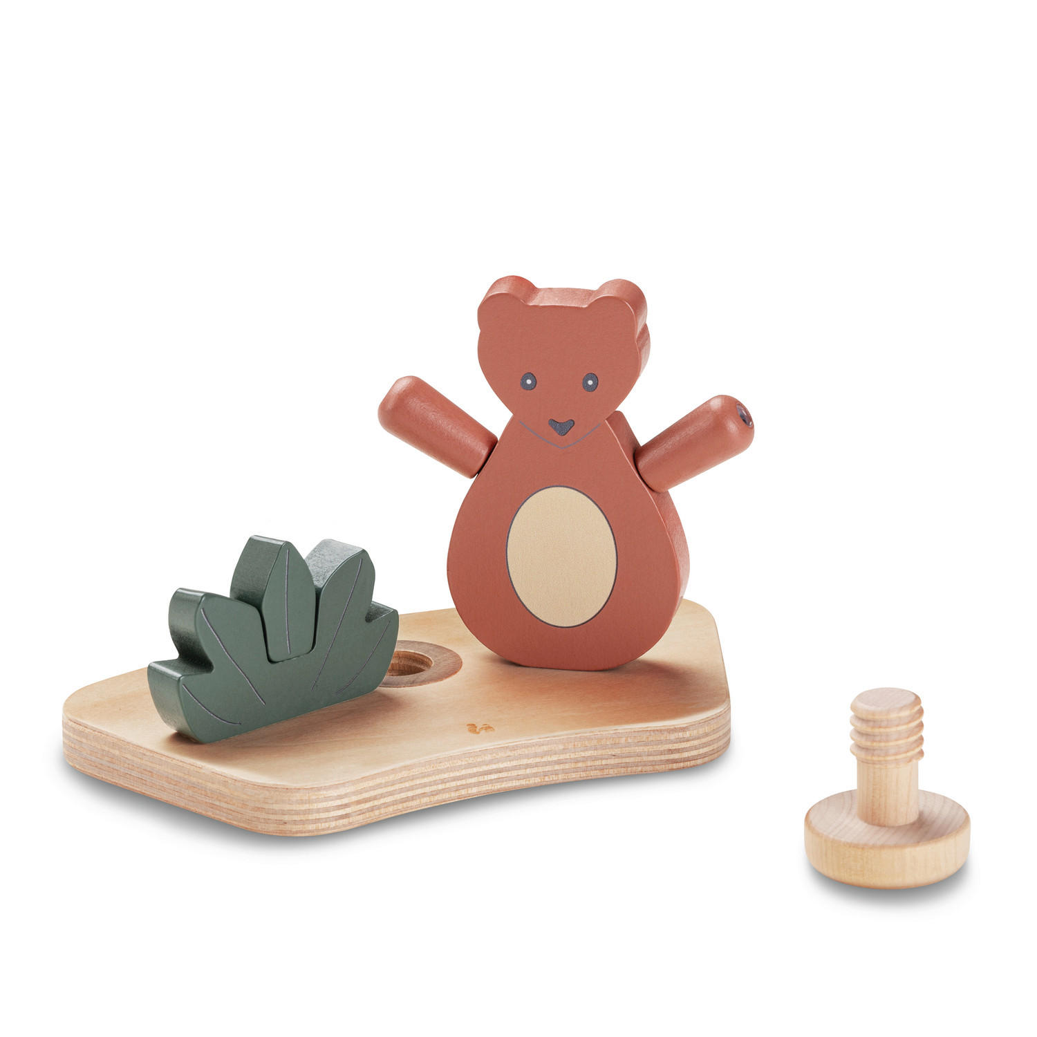 MOTORIKSPIEL Play Shaking S  - Buchefarben/Terracotta, Basics, Holz (11/13/20cm) - Hauck