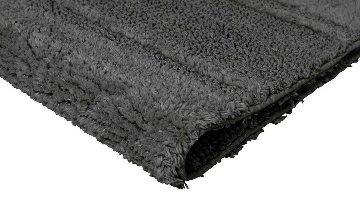 BADTEPPICH Anthrazit 60/90 cm  - Anthrazit, Basics, Textil (60/90cm) - Joop!