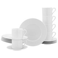 KAFFEESERVICE POLO 18-teilig  - Weiss, Basics, Keramik (34/18,5/34cm) - Creatable