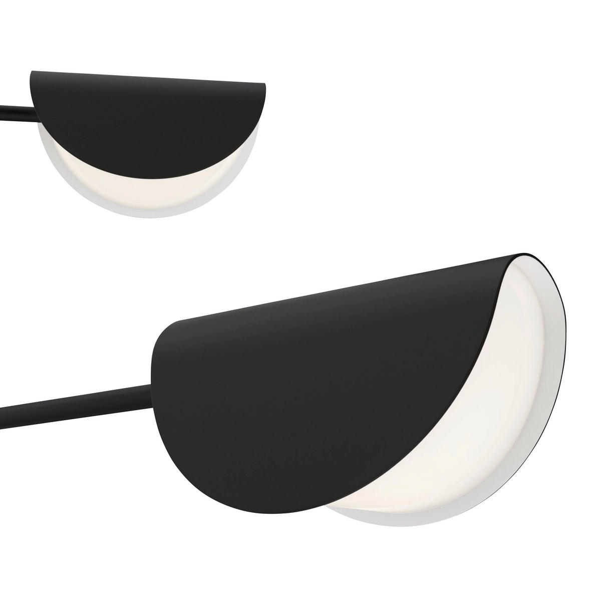 KRONLEUCHTER 125/103,7/125 cm   - Schwarz, Basics, Kunststoff/Metall (125/103,7/125cm) - MAYTONI