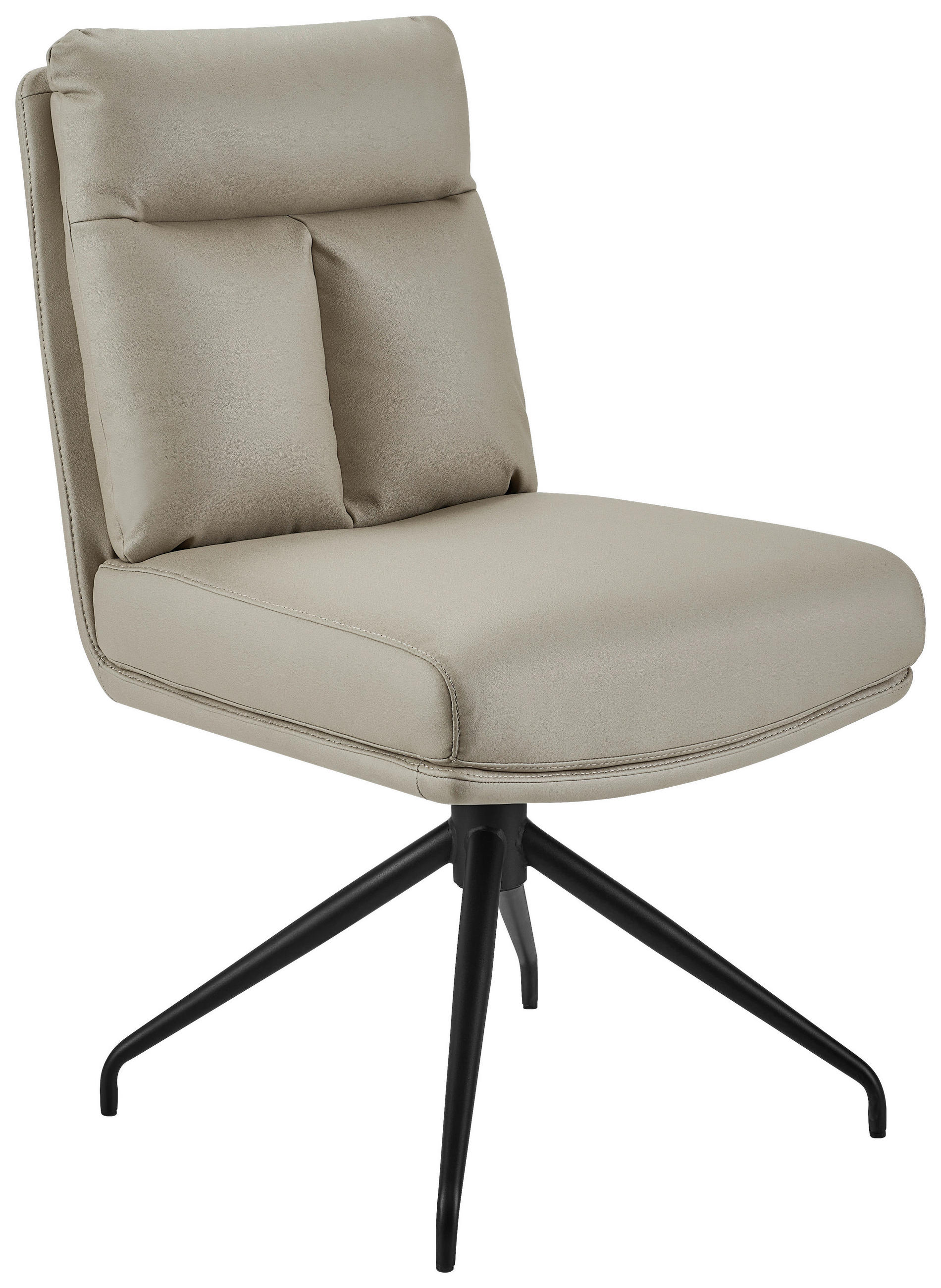 STUHL - Taupe/Schwarz, Design, Textil/Metall (51,5/89,5/65cm) - Novel