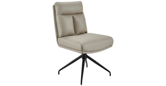 STUHL - Taupe/Schwarz, Design, Textil/Metall (51,5/89,5/65cm) - Novel