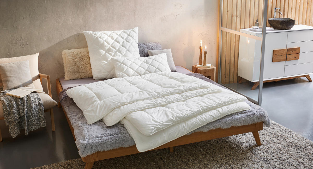 CELOROČNÍ PŘIKRÝVKA, 140/220 cm, polyester - bílá, Basics, textil (140/220cm) - Billerbeck