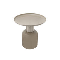 BEISTELLTISCH in Metall 41/41/43 cm  - Taupe/Silberfarben, Trend, Metall (41/41/43cm) - Kayoom