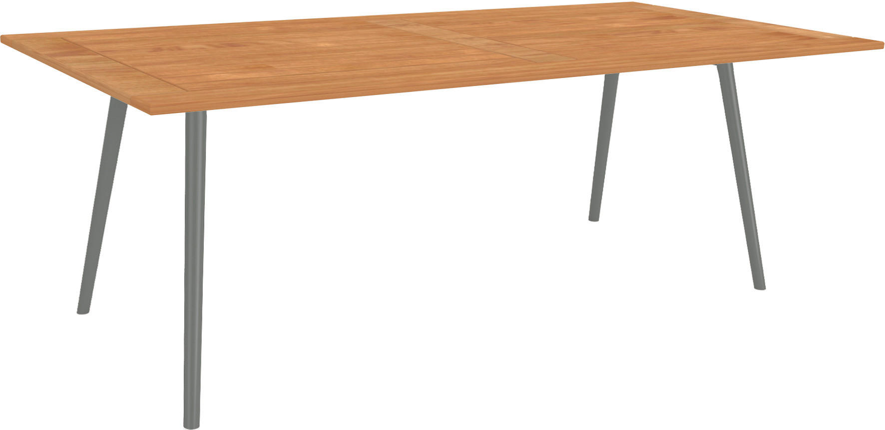 GARTENTISCH 220/100/75 cm  - Anthrazit/Teakfarben, MODERN, Holz/Metall (220/100/75cm) - Stern
