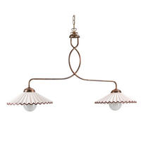 KRONLEUCHTER 100/32/115 cm   - Bernsteinfarben/Bronzefarben, KONVENTIONELL, Keramik/Metall (100/32/115cm)