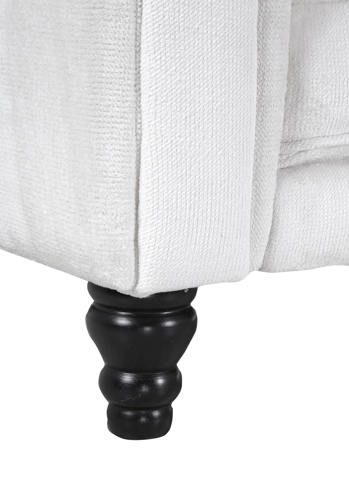 HÖRNSOFFA i plysch vit  - vit/mörkbrun, Design, trä/textil (160/260cm) - MID.YOU