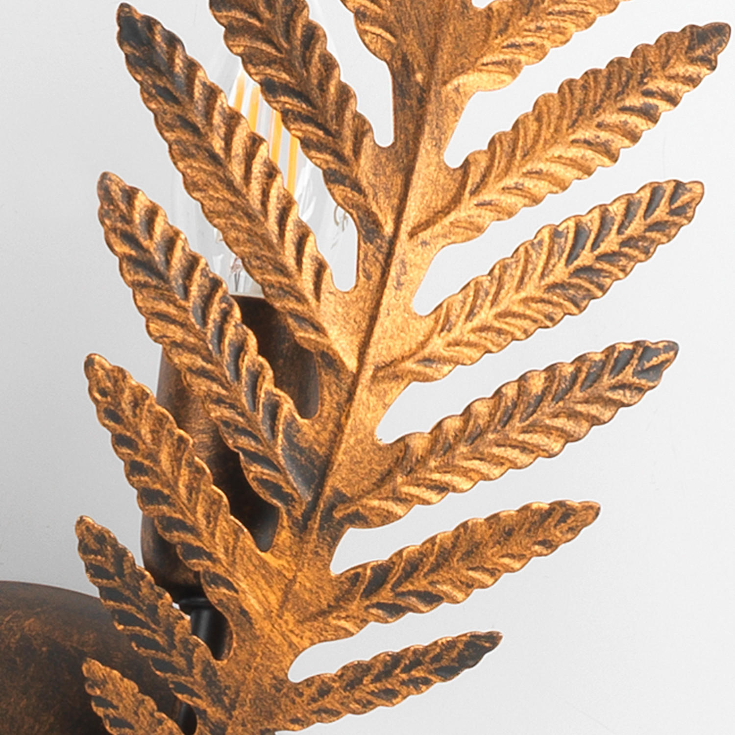 WANDLEUCHTE 30/14 cm   - Bronzefarben, Natur, Metall (30/14cm)