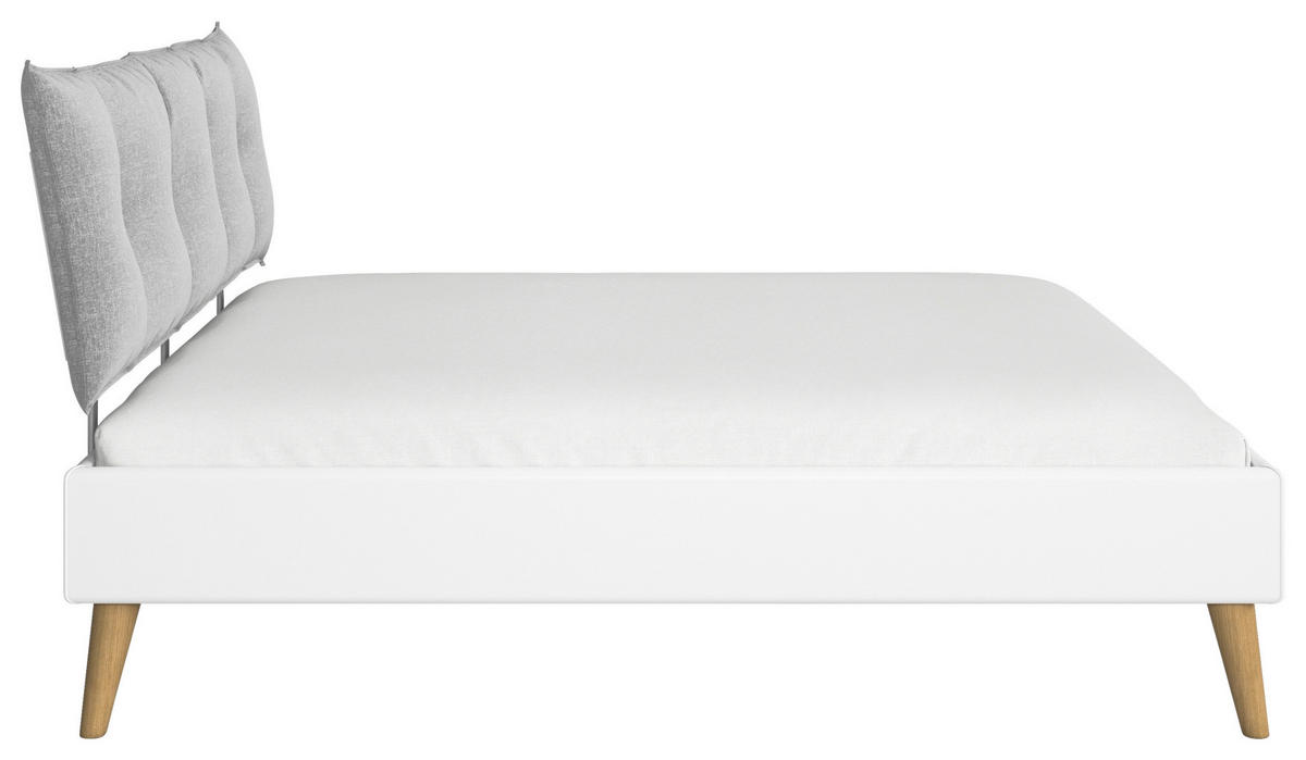 BETT 180/200 cm  in Weiß  - Wildeiche/Weiß, Design, Holz/Holzwerkstoff (180/200cm) - Carryhome