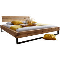 KREVET OD GREDA    200/200 cm  - boje hrasta/boje jantara, Konvencionalno, drvo/metal (200/200cm) - Livetastic