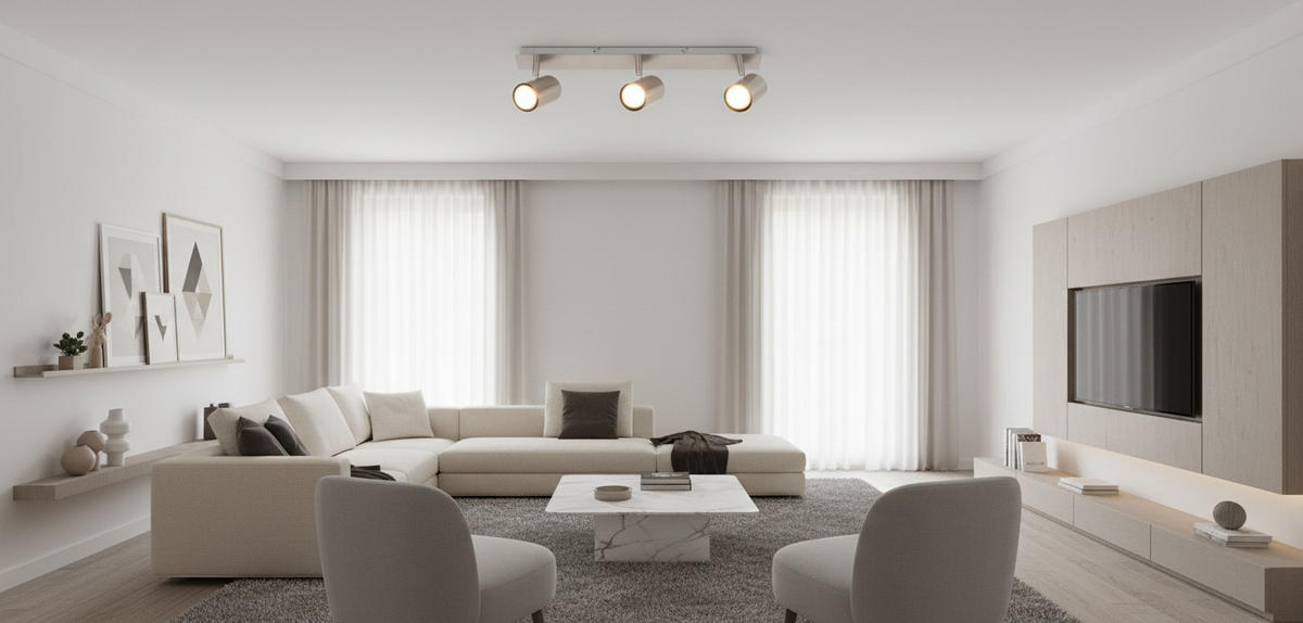 DECKENLEUCHTE    54/15/10,5 cm  - Nickelfarben, Trend, Metall (54/15/10,5cm) - Novel