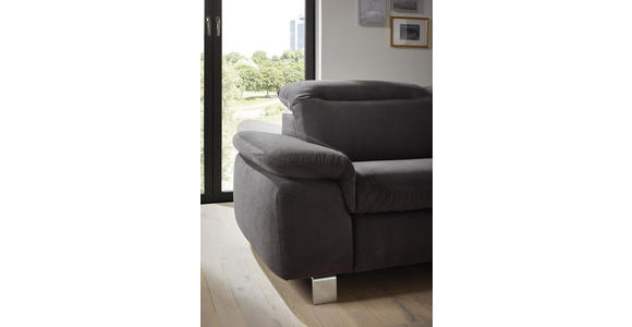 WOHNLANDSCHAFT in Textil Hellbraun - Chromfarben/Hellbraun, Design, Textil/Metall (305/231cm) - Dieter Knoll