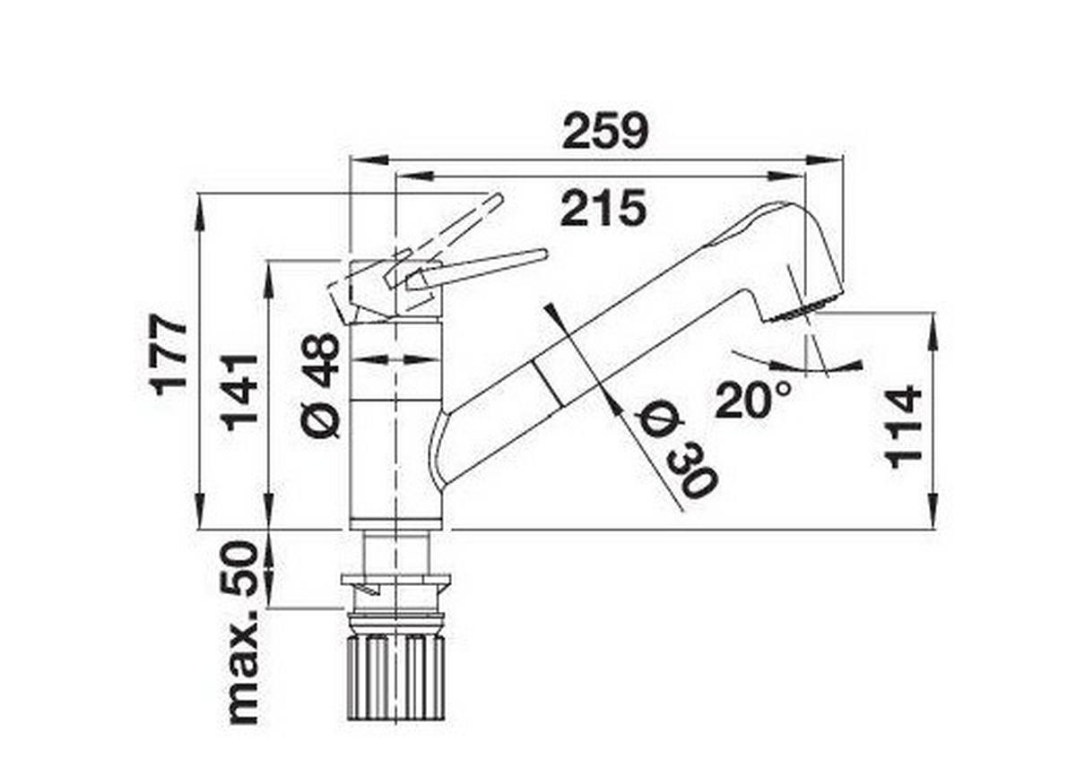 KÜCHENARMATUR 526982  - Chromfarben/Weiß, Basics, Metall (5,5/18/24,4cm) - Blanco