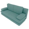 SCHLAFSOFA  in Mikrofaser Mintgrün  - Schwarz/Mintgrün, KONVENTIONELL, Kunststoff/Textil (212/93/90cm) - Carryhome