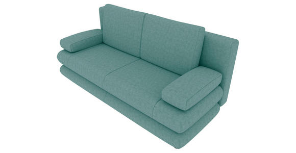 SCHLAFSOFA  in Mikrofaser Mintgrün  - Schwarz/Mintgrün, KONVENTIONELL, Kunststoff/Textil (212/93/90cm) - Carryhome
