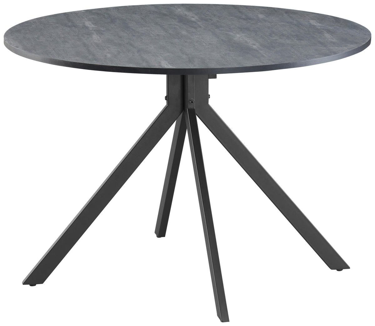 ESSTISCH in Metall, Holzwerkstoff  - Schwarz/Grau, KONVENTIONELL, Holzwerkstoff/Metall (110/76/110cm) - MID.YOU