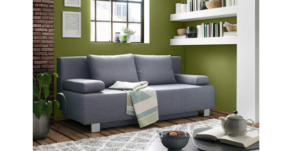 SCHLAFSOFA  in Grau  - Chromfarben/Grau, Design, Textil/Metall (197/88/89cm) - Xora