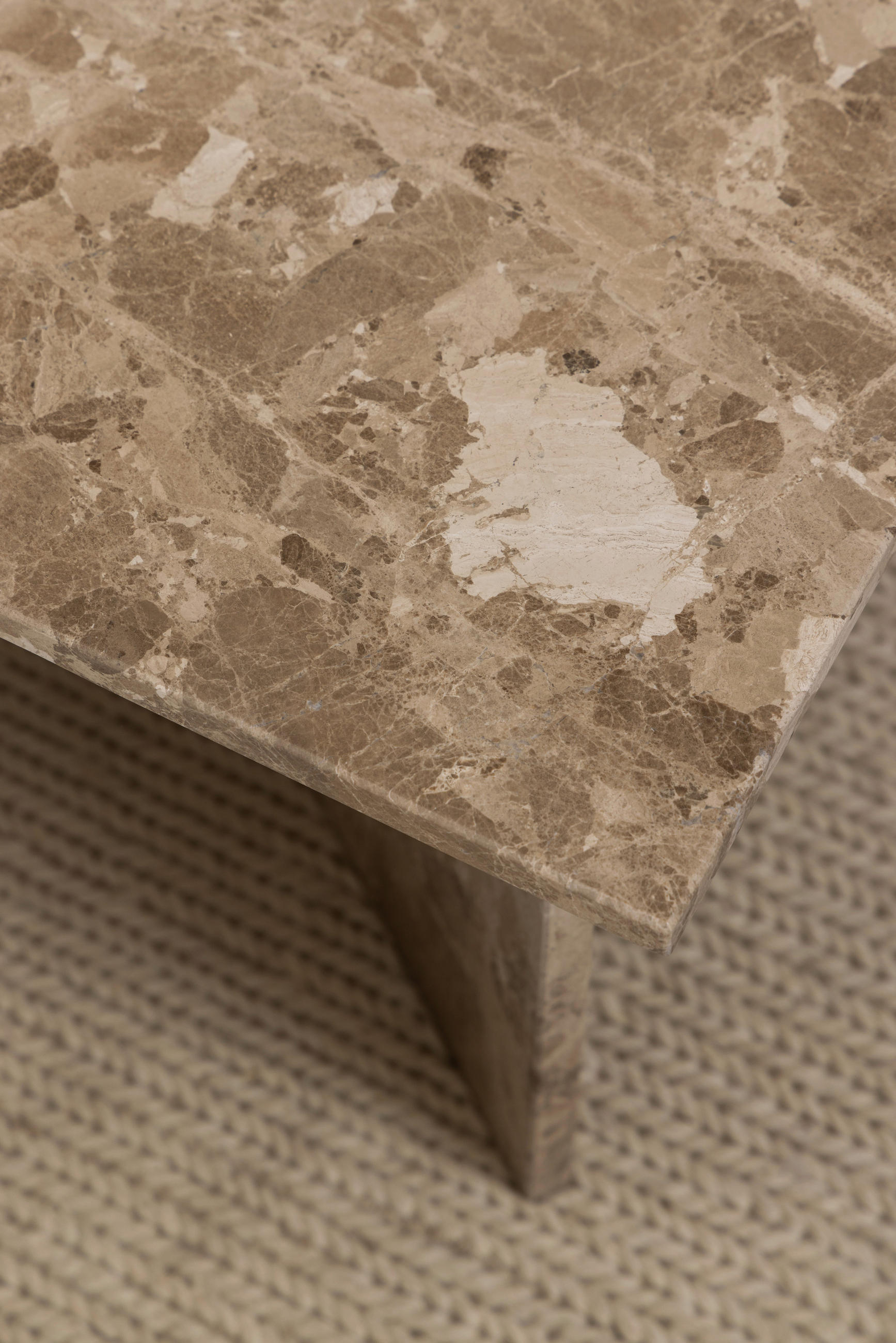 COUCHTISCH in Stein 140/70/42 cm  - Creme, Design, Stein (140/70/42cm) - Livetastic