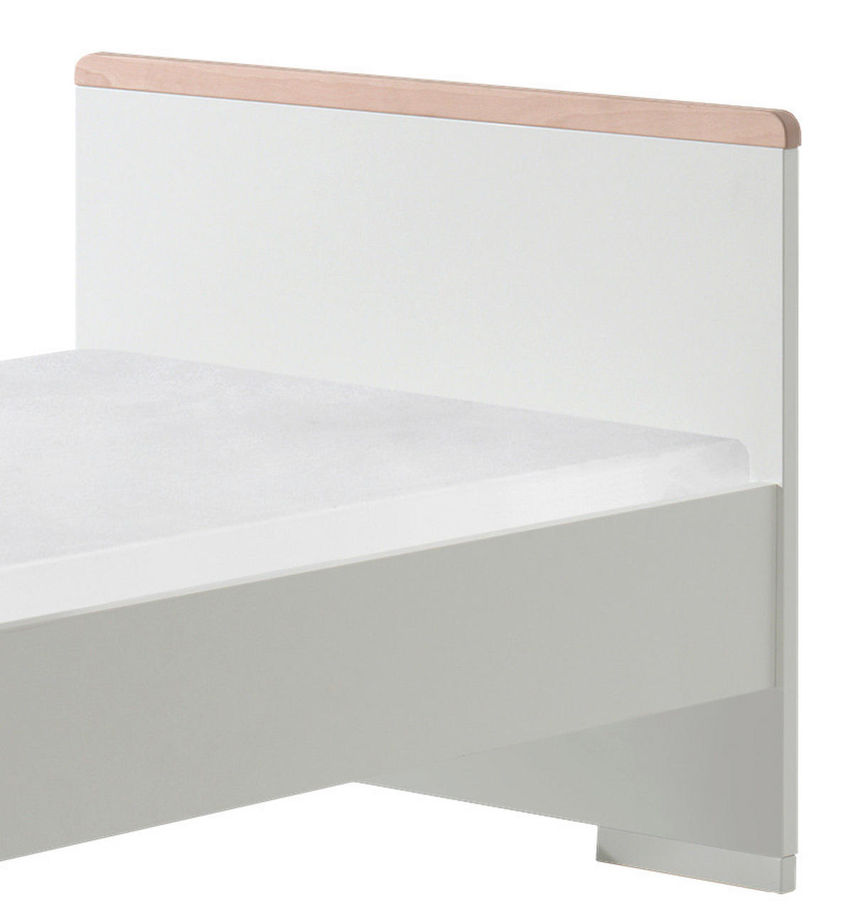 BETT 90/200 cm  in Weiß  - Weiß, MODERN (90/200cm) - MID.YOU
