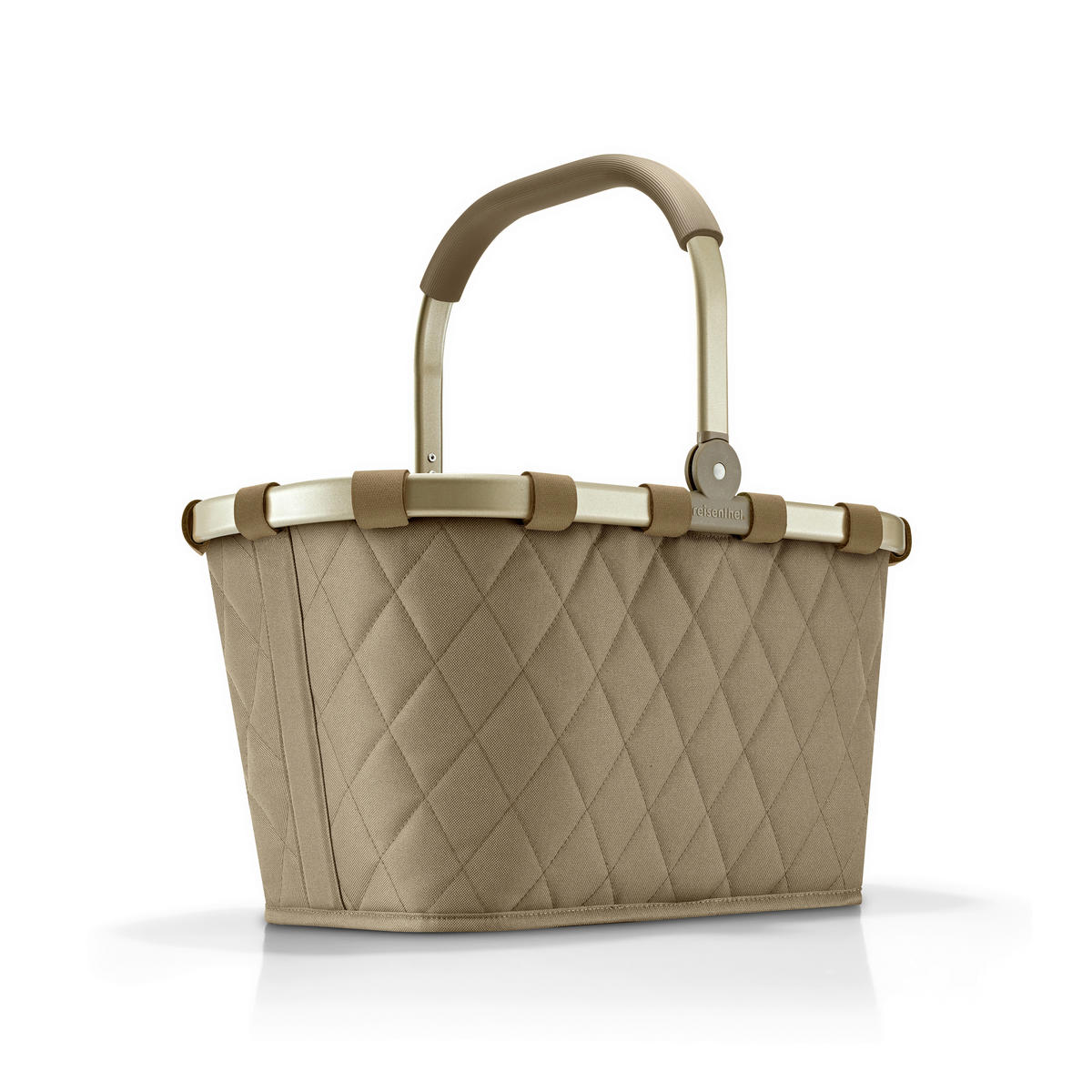 EINKAUFSKORB Rhombus Olive 22 L  - Schwarz/Olivgrün, Basics, Textil (49/29/28cm) - Reisenthel