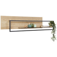 HÄNGEELEMENT in Eichefarben, Dunkelgrau   - Eichefarben/Dunkelgrau, Natur, Glas/Holz (163,2/40/23,8cm) - Valnatura