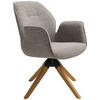 ARMLEHNSTUHL  in Webstoff  - Naturfarben/Grau, MODERN, Holz/Textil (61/84/62cm) - MID.YOU
