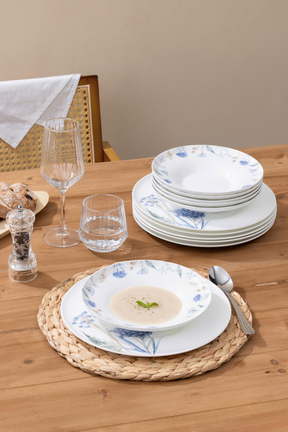 SERVIS ZA JELO   12-dijelni    Fiore  - višebojno, Trend, keramika - Novel