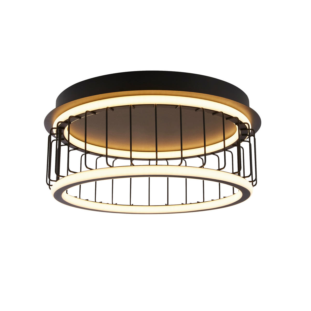 LED SVJETILJKA STROPNA Circolo  - crna, Design, metal/plastika (40/17,5cm)