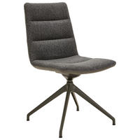 STUHL Bouclé Grau  - Dunkelgrau/Hellgrau, Design, Textil/Metall (49/88,5/65cm) - Bert Plantagie