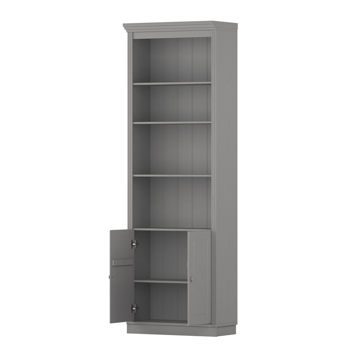 BÜCHERWAND  222/223/37 cm Grau  - Grau, Design, Holz (222/223/37cm) - Livetastic