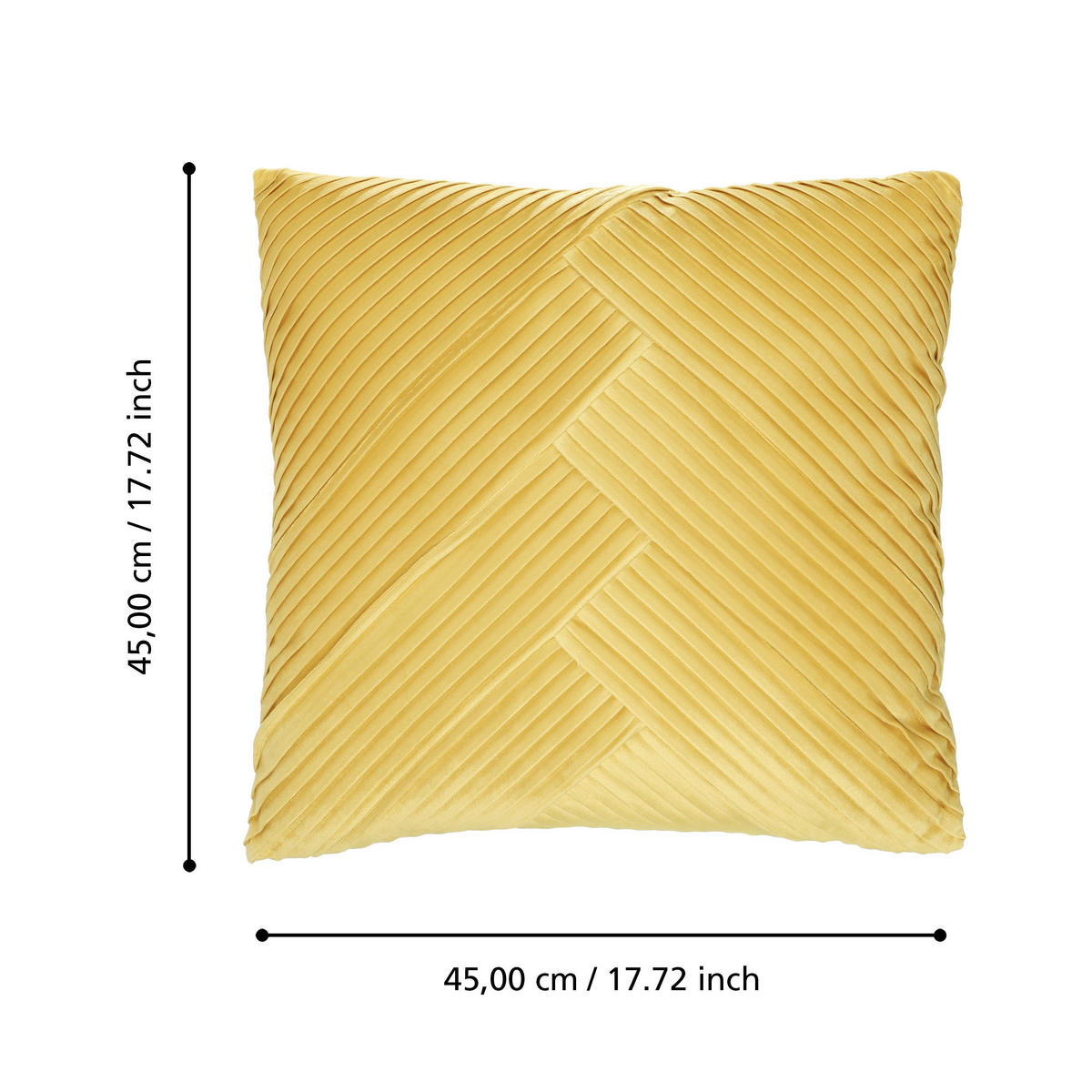 ZIERKISSEN  45/45 cm   - Gelb, Design, Textil (45/45cm) - Eglo