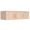 AUFSATZSCHRANK 157/43/54 cm   - Silberfarben/Sonoma Eiche, Konventionell, Holzwerkstoff/Metall (157/43/54cm) - Xora
