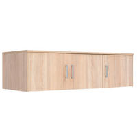 AUFSATZSCHRANK 157/43/54 cm   - Silberfarben/Sonoma Eiche, Konventionell, Holzwerkstoff/Metall (157/43/54cm) - Xora