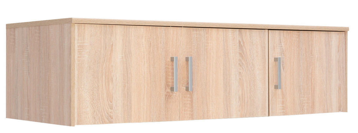 AUFSATZSCHRANK 157/43/54 cm   - Silberfarben/Sonoma Eiche, Konventionell, Holzwerkstoff/Metall (157/43/54cm) - Xora