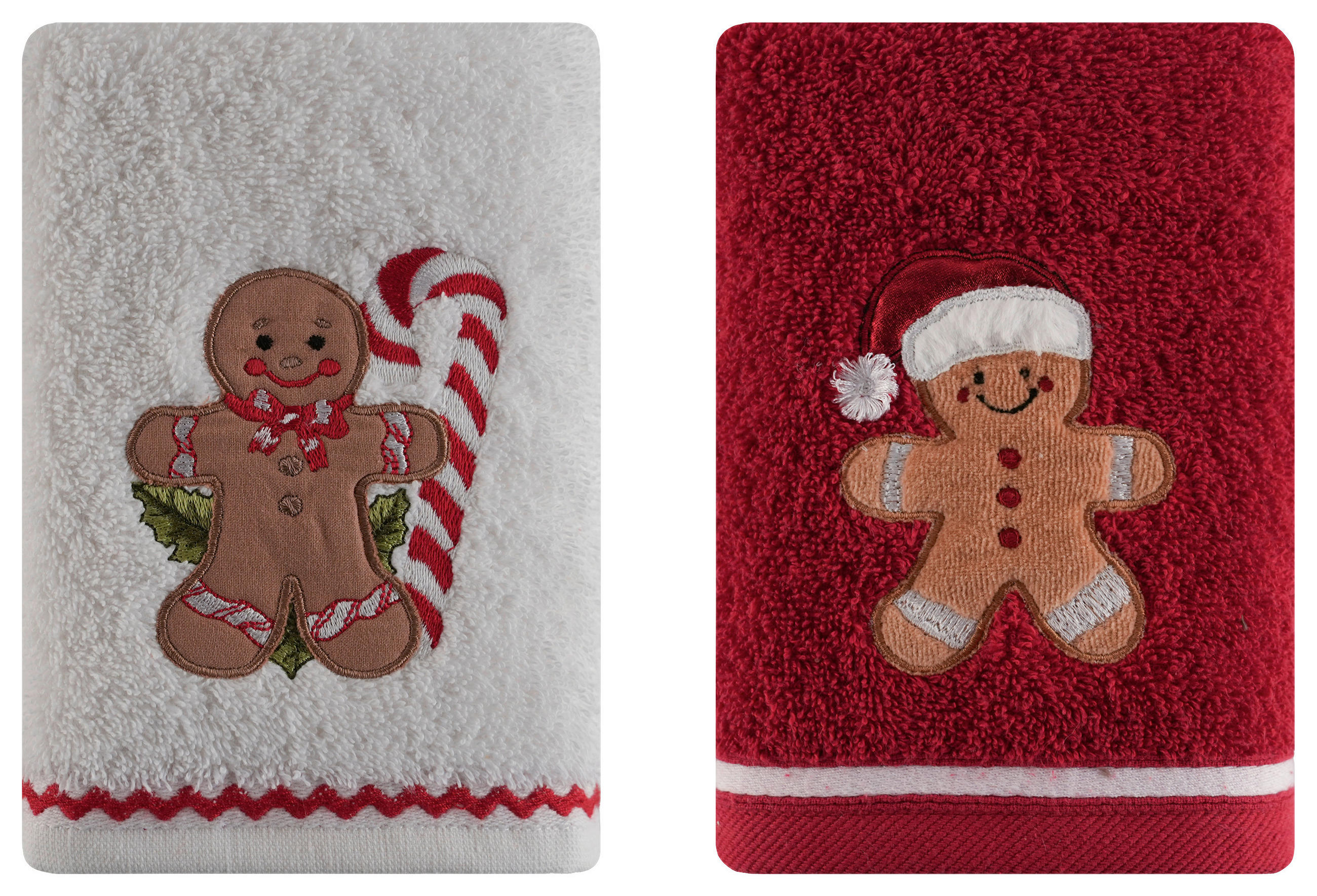 FROTTÍR TÖRÖLKÖZŐ SZETT 40/60 cm piros, fehér  - piros/fehér, Design, textil (40/60cm) - X-Mas
