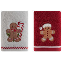 SET PEŠKIRA  crvena, bela 40/60 cm  - bela/crvena, Dizajnerski, tekstil (40/60cm) - X-Mas